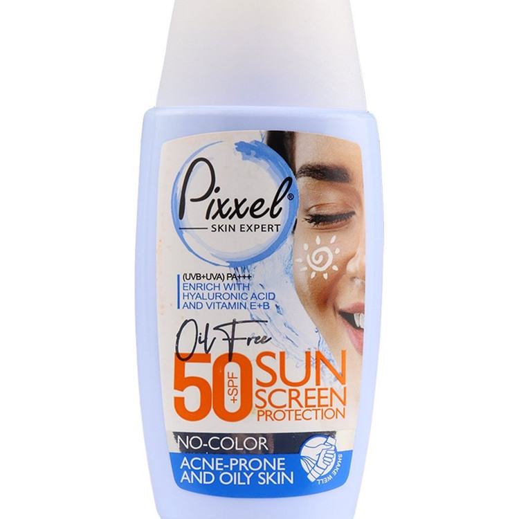 کرم ضد آفتاب پیکسل پوست چرب و مختلط بی رنگ Spf50