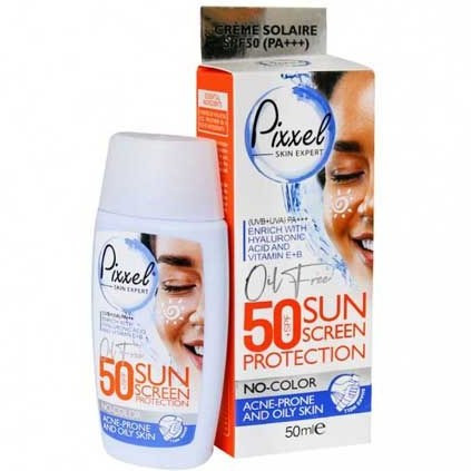 کرم ضد آفتاب پیکسل پوست چرب و مختلط بی رنگ Spf50