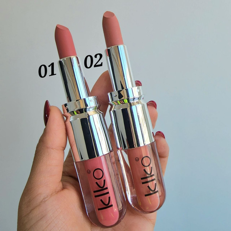 رژ جامد و لیپ گلاس KIKO 💄