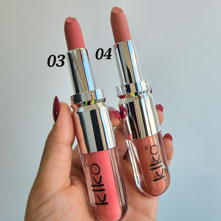 رژ جامد و لیپ گلاس KIKO 💄