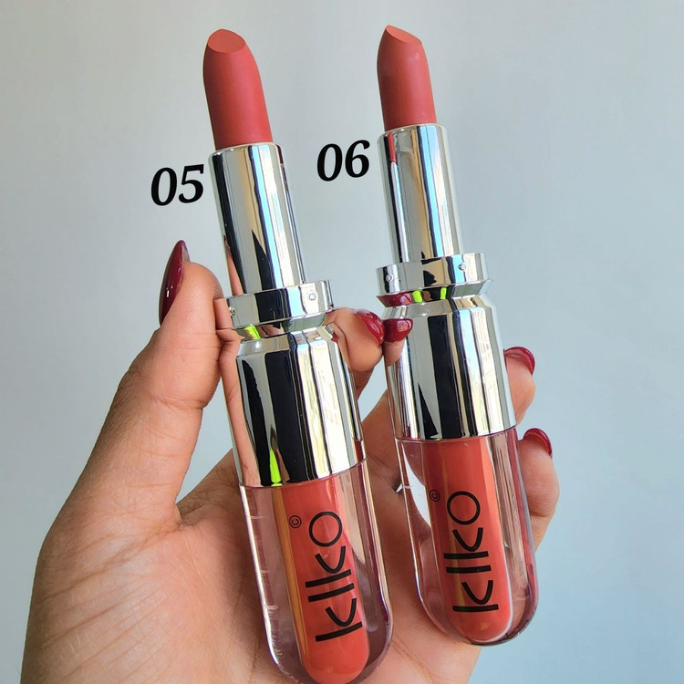 رژ جامد و لیپ گلاس KIKO 💄